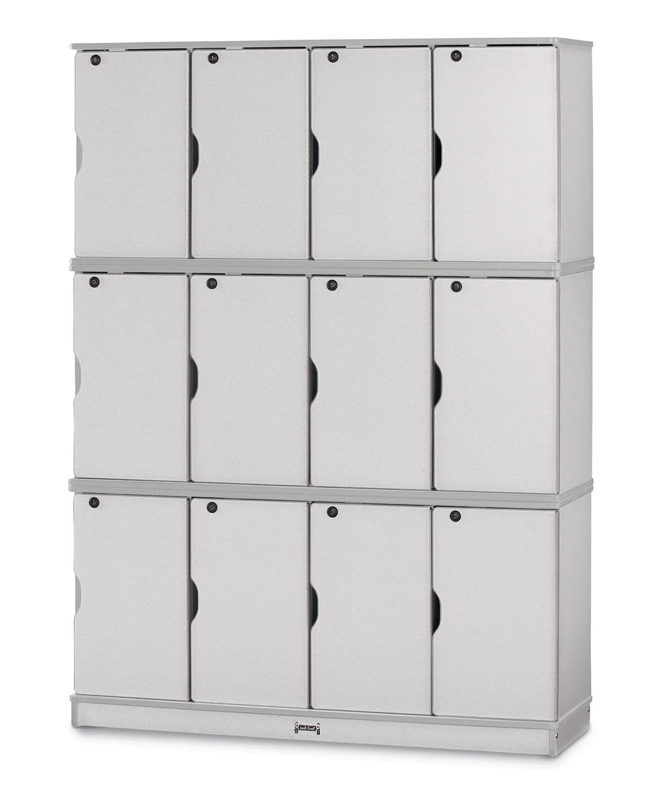 Rainbow Accents® Stacking Lockable Lockers - Triple Stack - Gray