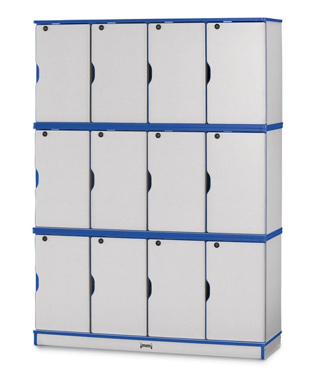 Rainbow Accents® Stacking Lockable Lockers - Triple Stack - Blue