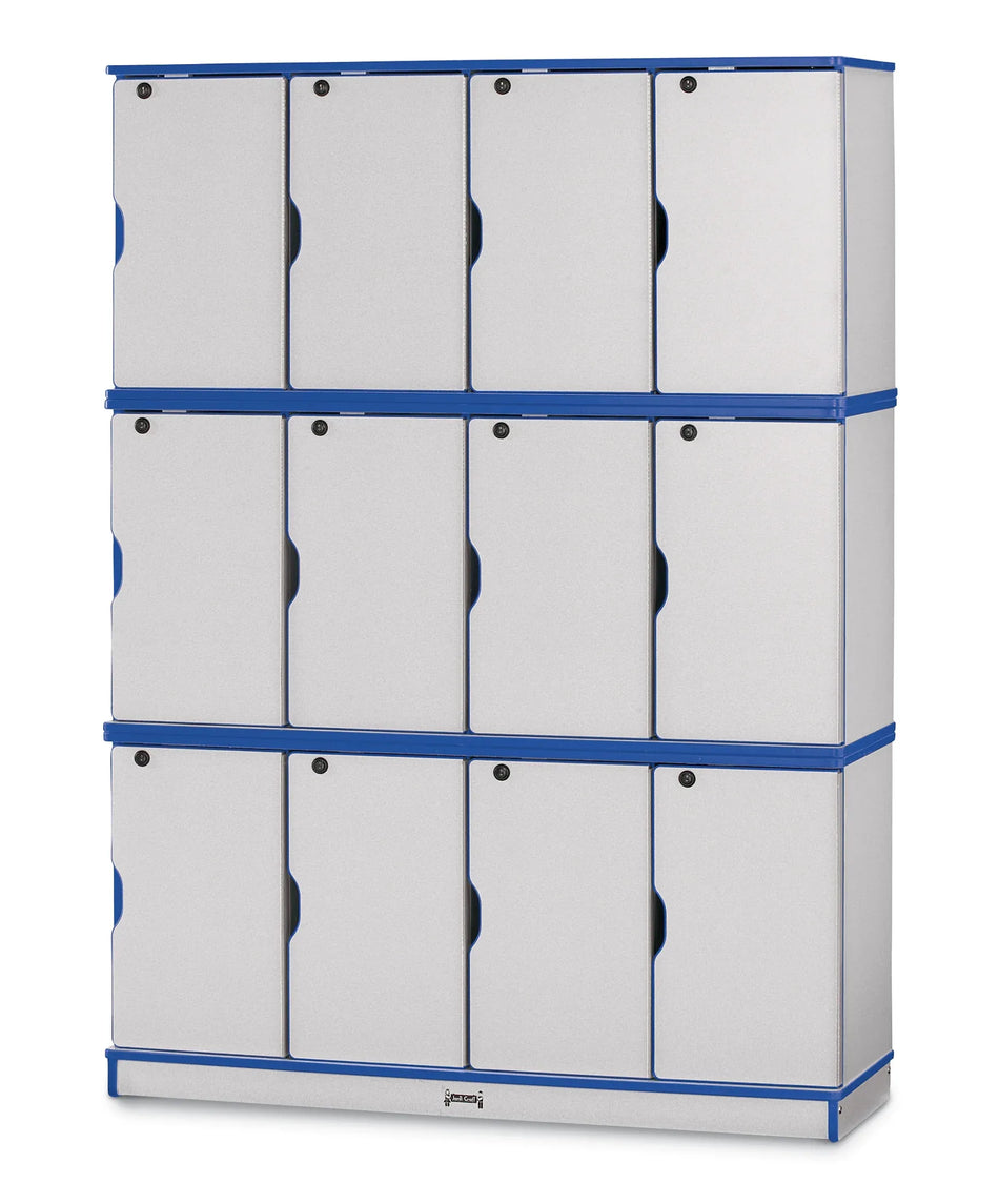 Rainbow Accents® Stacking Lockable Lockers - Triple Stack - Blue