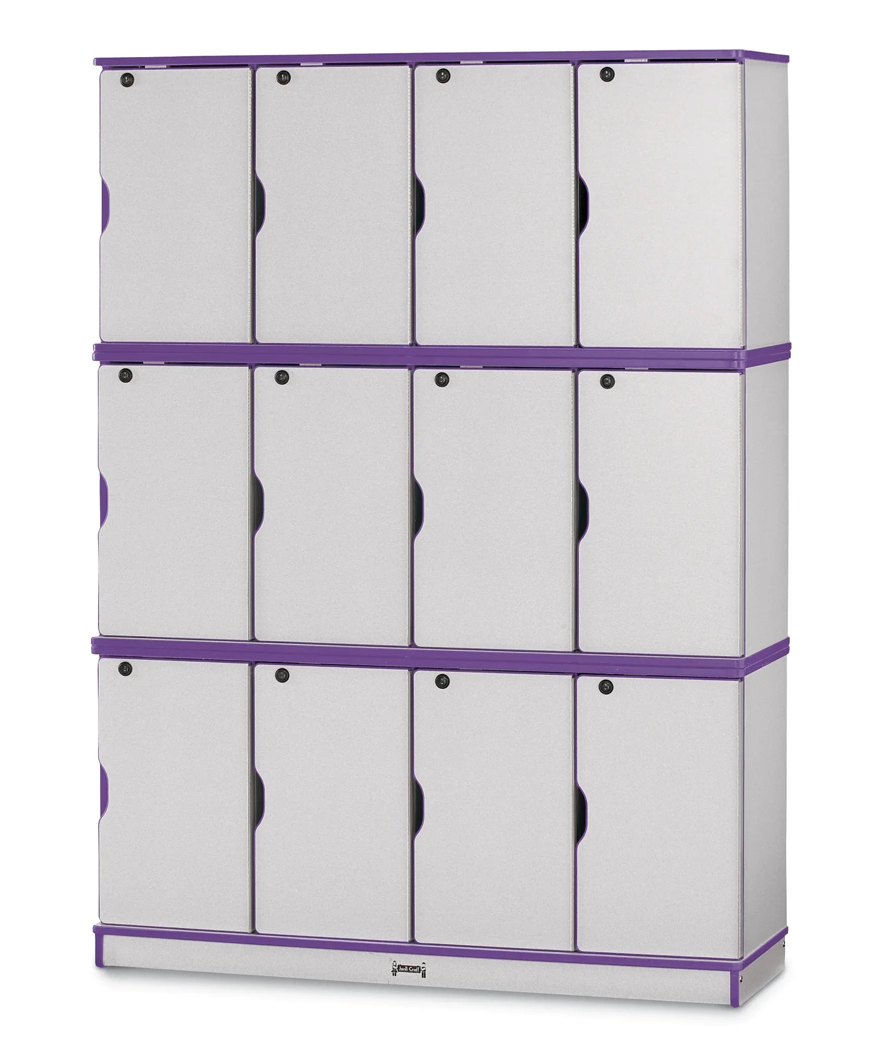 Rainbow Accents® Stacking Lockable Lockers - Triple Stack - Purple