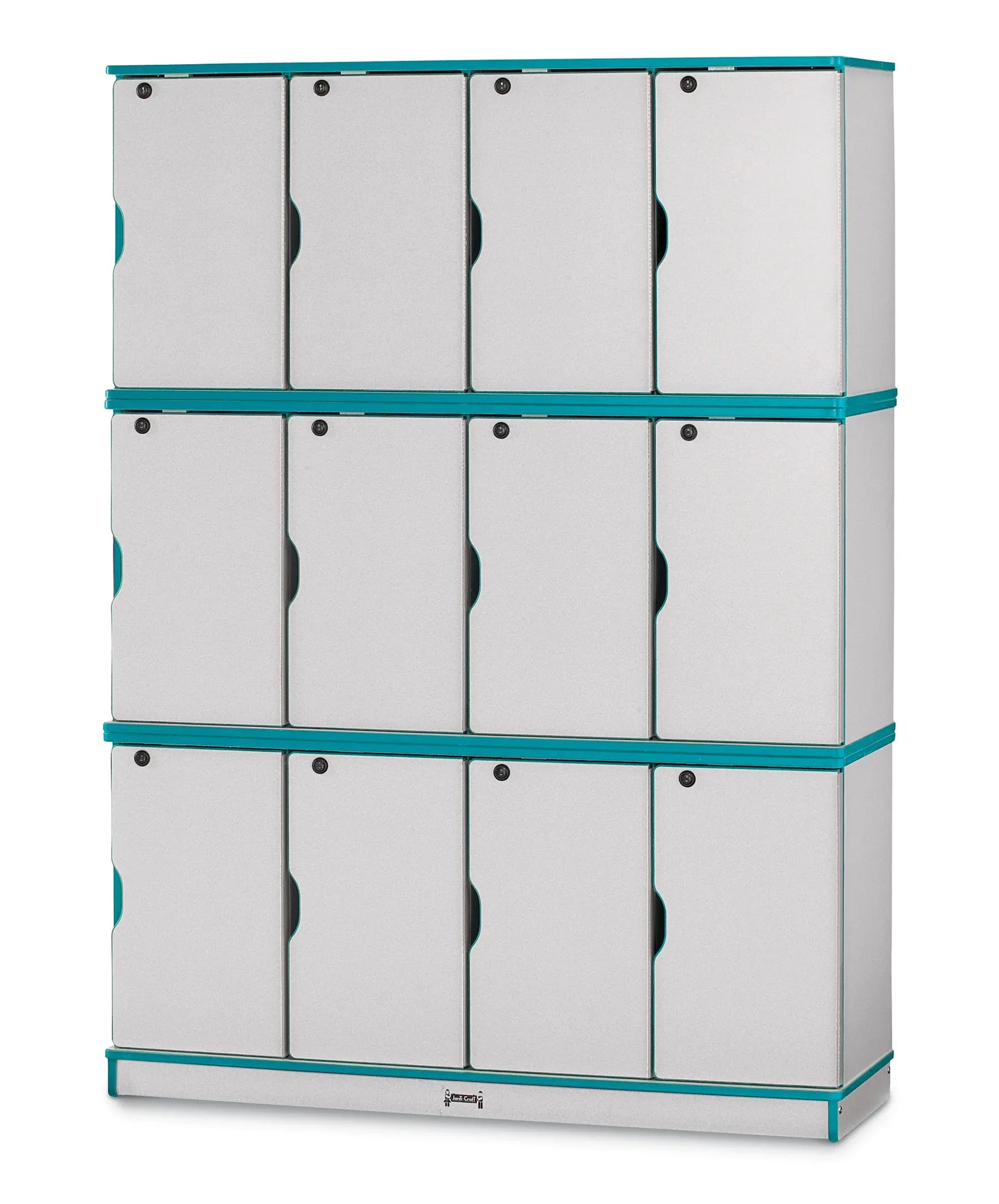 Rainbow Accents® Stacking Lockable Lockers - Triple Stack - Teal ...