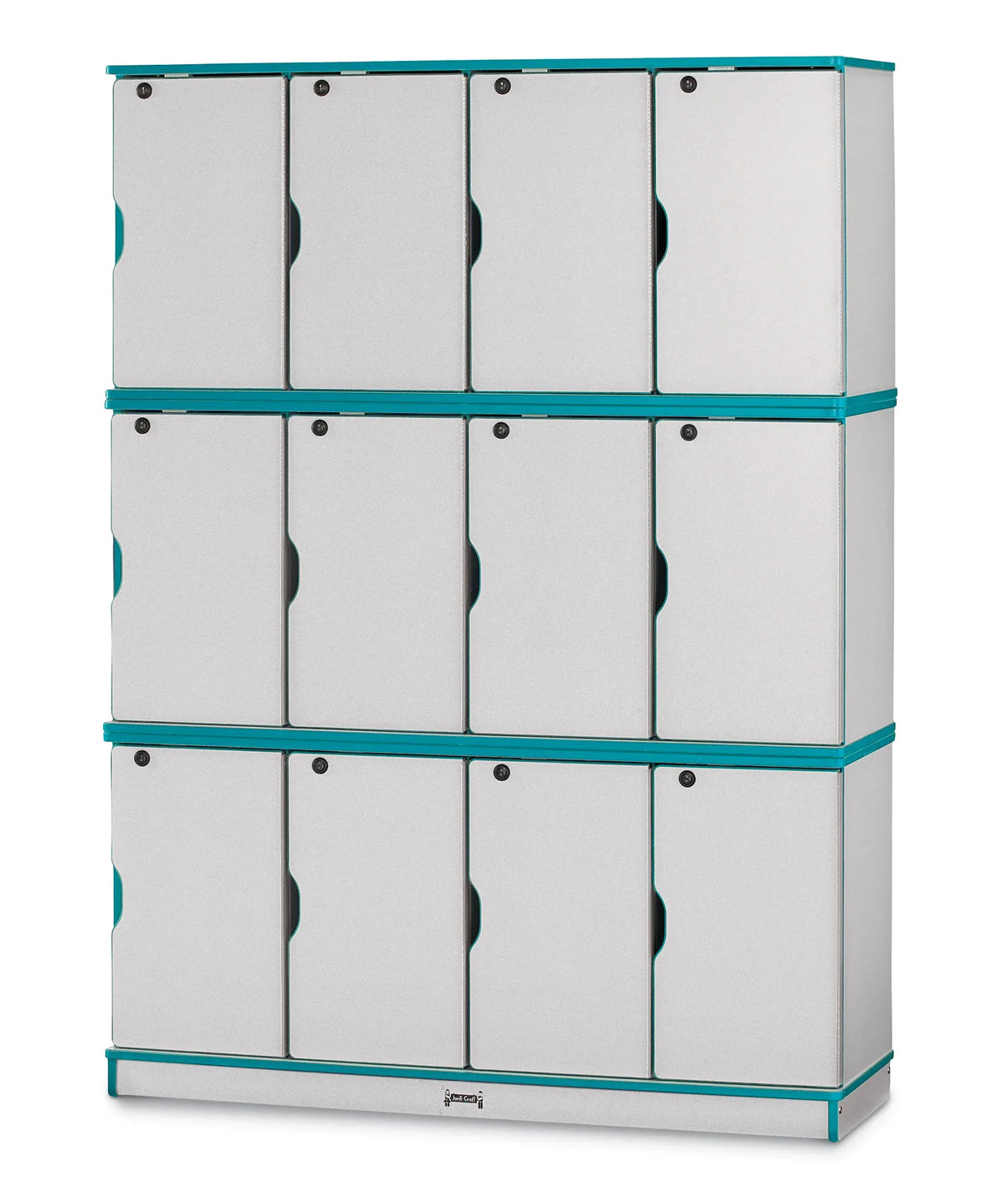 Rainbow Accents® Stacking Lockable Lockers - Triple Stack - Teal