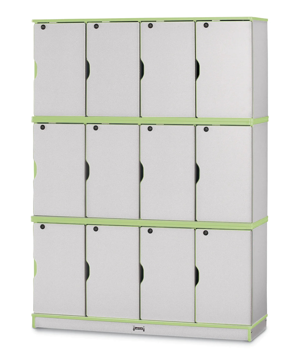 Rainbow Accents® Stacking Lockable Lockers - Triple Stack - Key Lime Green