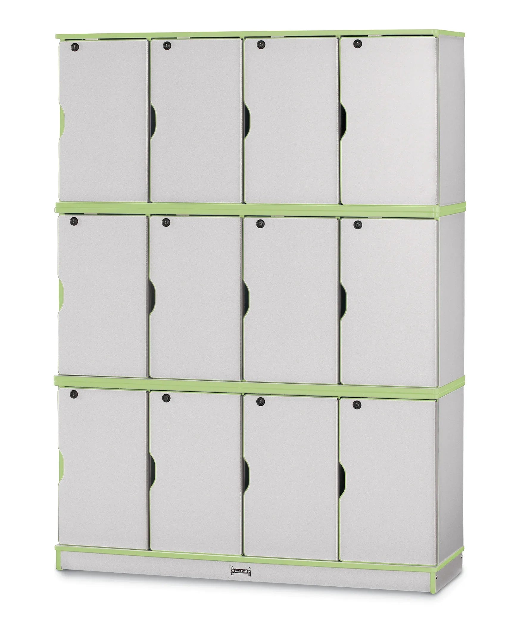 Rainbow Accents® Stacking Lockable Lockers - Triple Stack - Key Lime Green