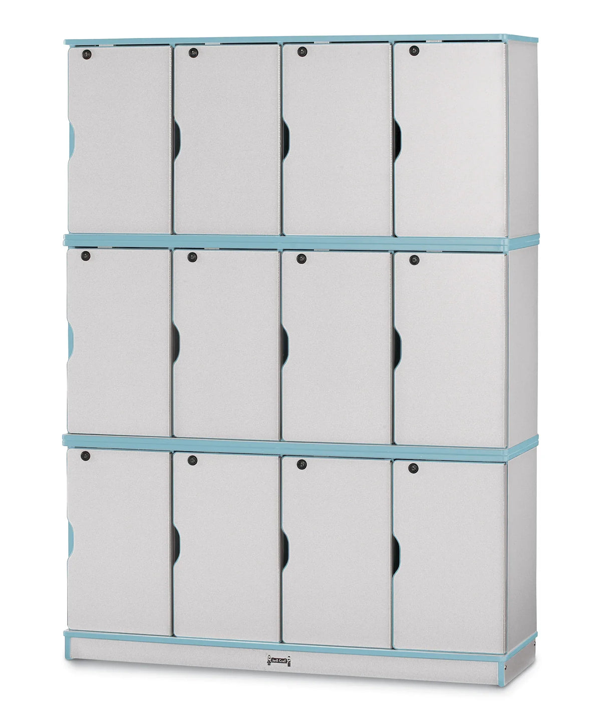 Rainbow Accents® Stacking Lockable Lockers - Triple Stack - Coastal Blue