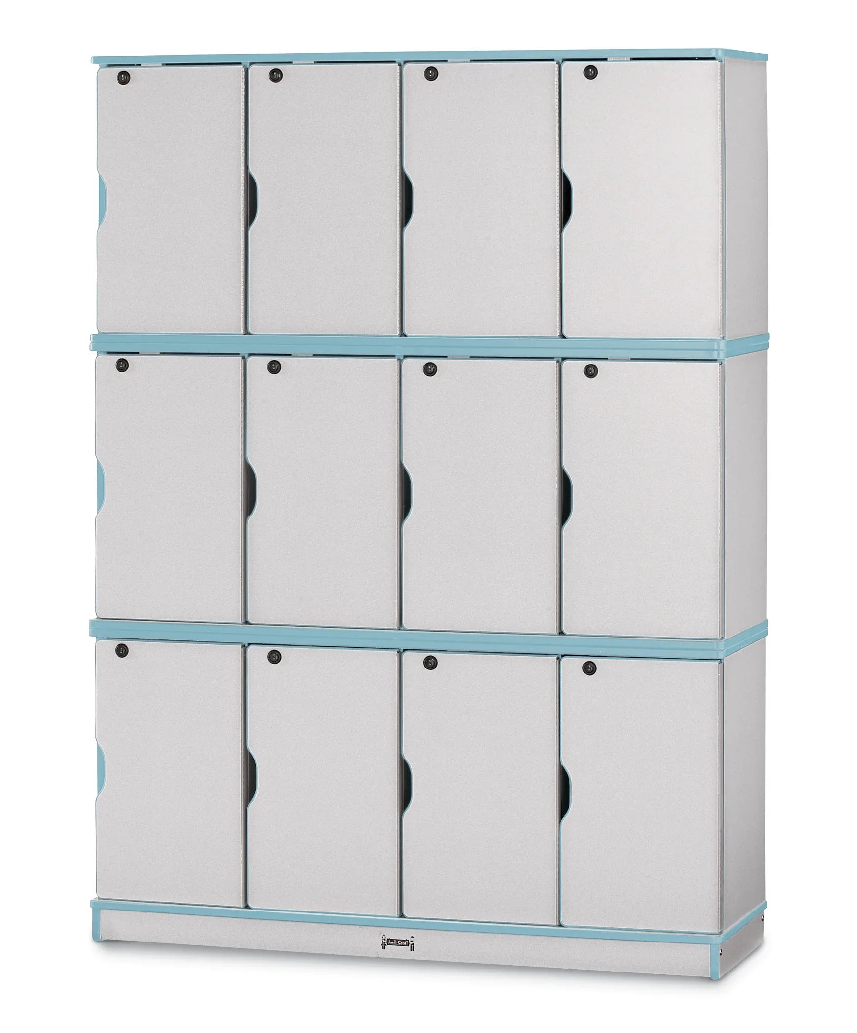 Rainbow Accents® Stacking Lockable Lockers - Triple Stack - Coastal Blue