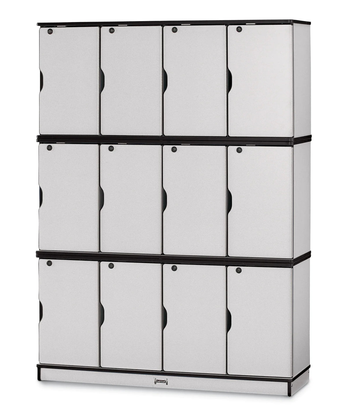 Rainbow Accents® Stacking Lockable Lockers - Triple Stack - Black