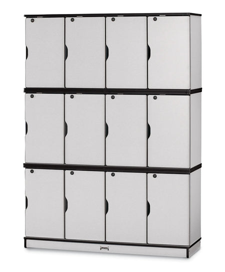 Rainbow Accents® Stacking Lockable Lockers - Triple Stack - Black