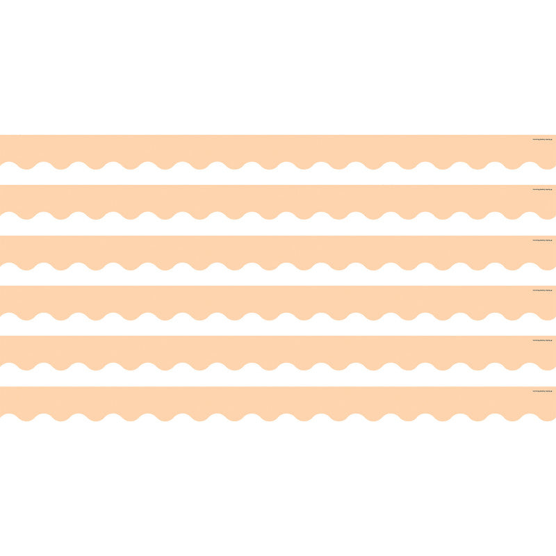 Peach Scalloped Border Trim, 35 Feet Per Pack, 6 Packs