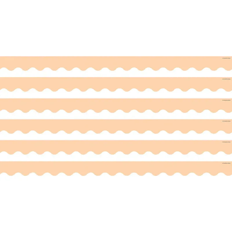 Peach Scalloped Border Trim, 35 Feet Per Pack, 6 Packs