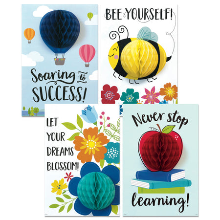 3D POP! Positive Mindset Inspire U&trade; 4-Poster Pack
