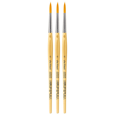 JUNIOR Synthetics Student Brush, Synthetic, Tempera, Round, Series 303, Size 6, Pack of 3