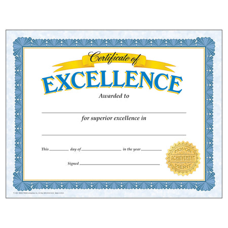 Certificate of Excellence Classic Certificates, 30 ct