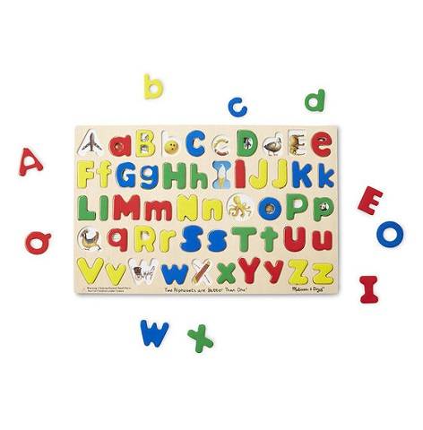 Melissa & Doug 12" x 18" Upper & Lower Case Alphabet Wooden Puzzle , item 47