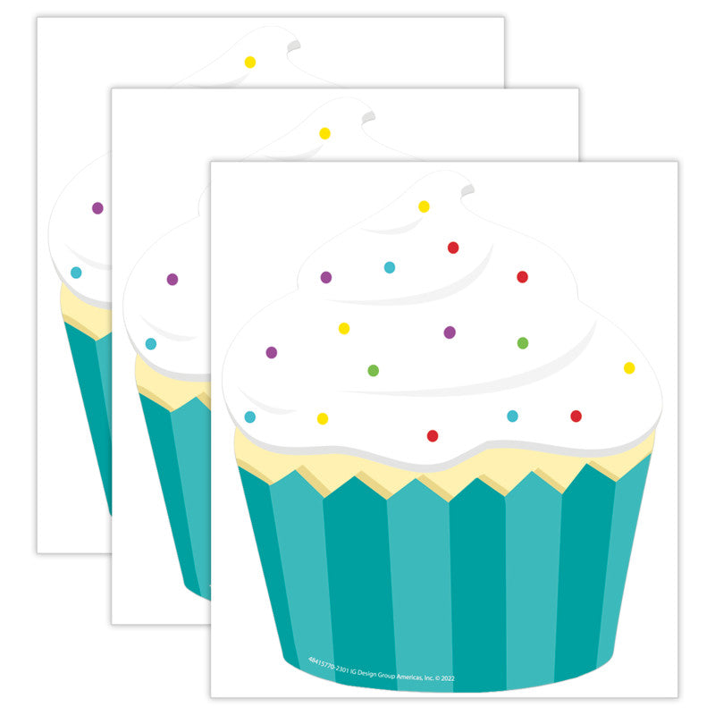 Cupcake Paper Cut-Outs, 36 Per Pack, 3 Packs