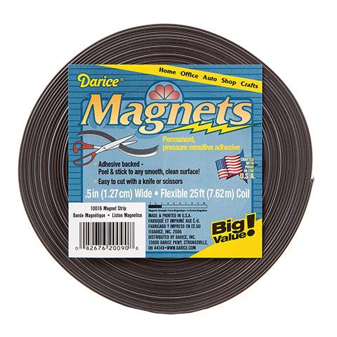 Magnetic Tape-Self-Adhesive, 1/2-Inch by 25-Feet