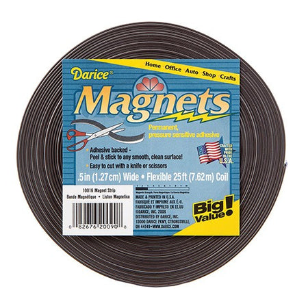Magnetic Tape-Self-Adhesive, 1/2-Inch by 25-Feet