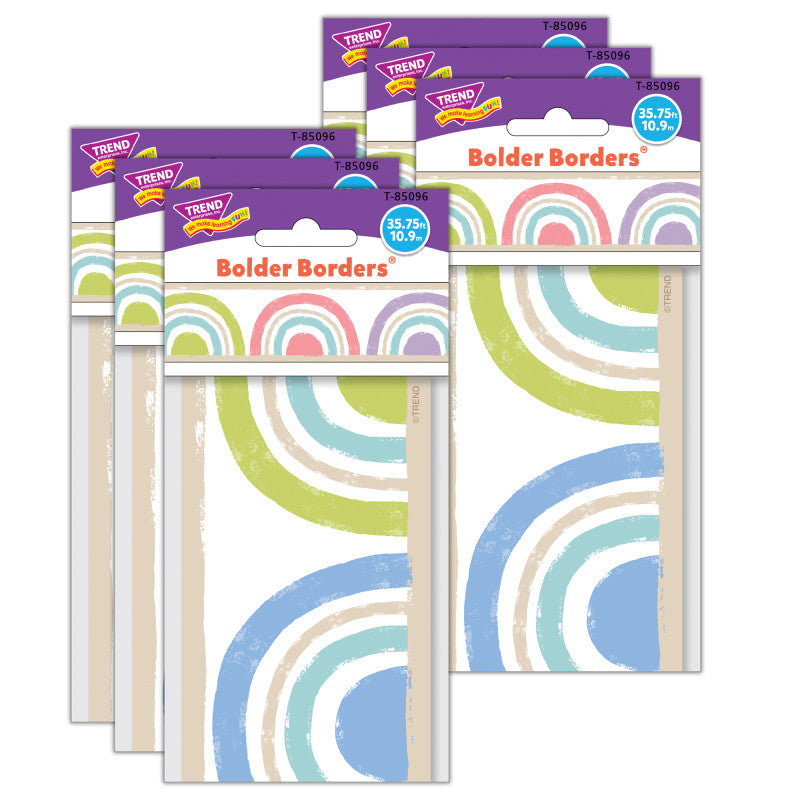 Rainbow Cheer Bolder Borders&reg;, 35.75 Feet Per Pack, 6 Packs