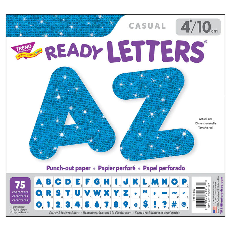 Blue Sparkle 4" Casual UC Ready Letters&reg;