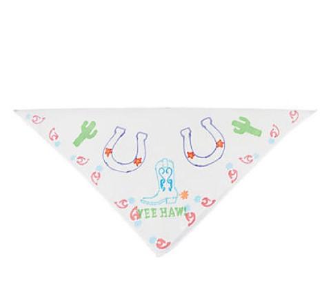 White Polyester Bandannas To Decorate - 12 pcs.