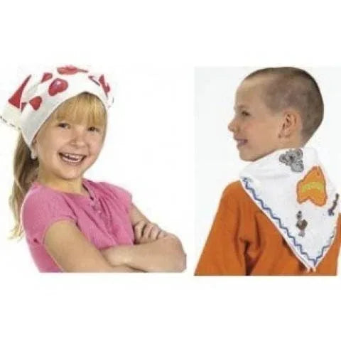 White Polyester Bandannas To Decorate - 12 pcs.