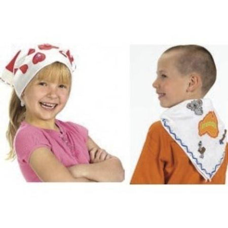 White Polyester Bandannas To Decorate - 12 pcs.