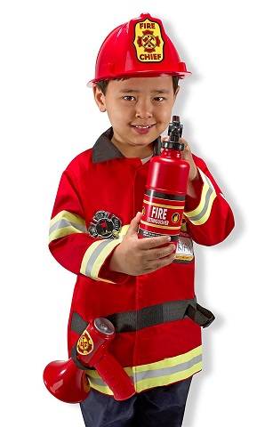 Melissa & Doug Fire Chief Role Play Costume Dress-Up Set (7 pcs) 4834