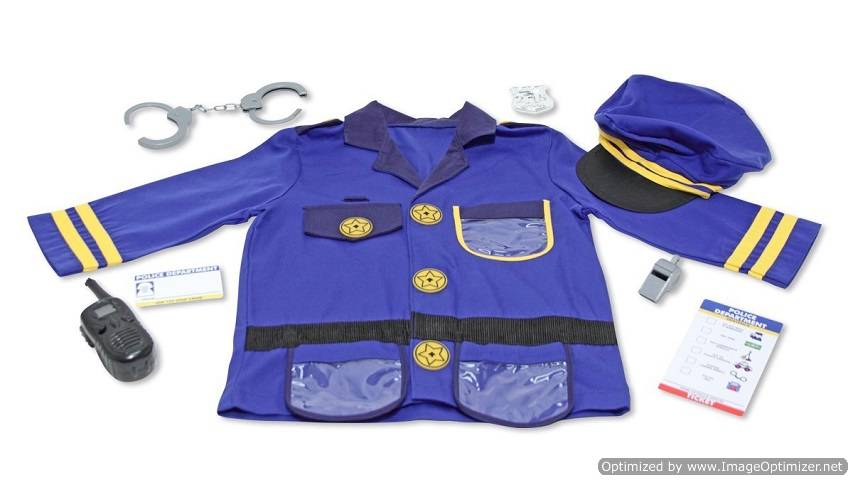 Melissa & Doug Police Officer Role Play Costume Set, Ages 3-6 yrs , 4835