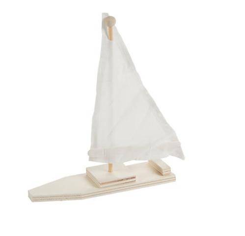 Unfinished 7 1/2" Wood Sailboat Kits - Set of 12