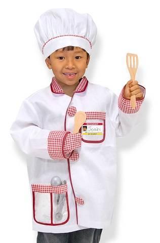 Melissa & Doug Chef Role Play Costume Dress-Up Set, 8 pieces 4838