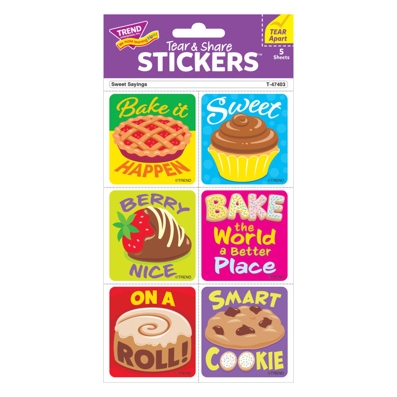 Sweet Sayings Tear & Share Stickers&reg;, 30 Count