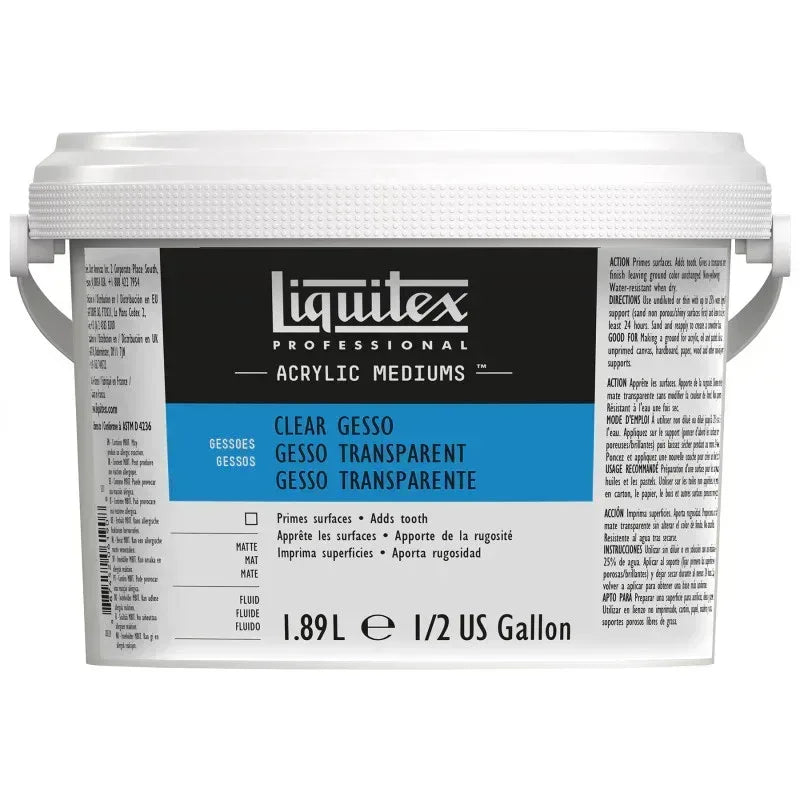 Professional Acrylic Gesso, Clear, 64 oz (1.89 L)