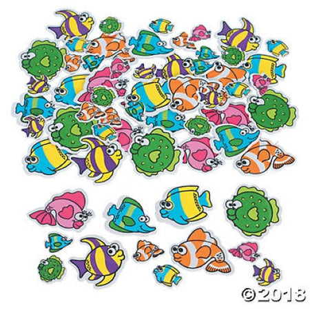 Fabulous Foam Self-Adhesive Shapes 500/pkg - Tropical Fish