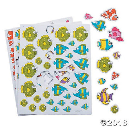Fabulous Foam Self-Adhesive Shapes 500/pkg - Tropical Fish