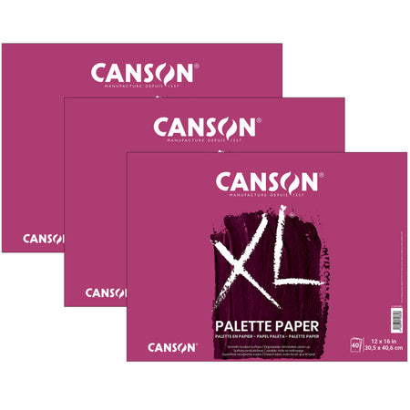 XL Series Palette Pad, Foldover Binding, 10 Sheet, 12x16 inch, Pack of 3