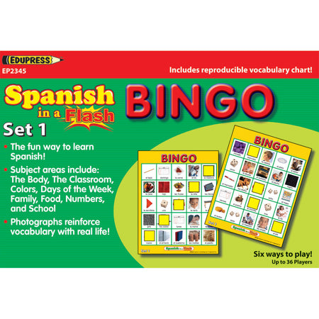 Spanish in a Flash&trade; Bingo, Set 1