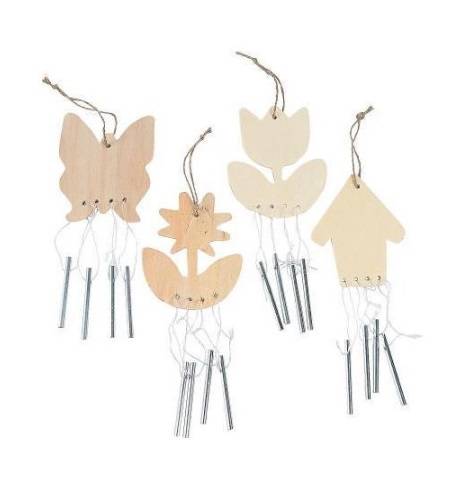DIY Unfinished Wood Spring Wind Chimes