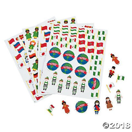 Fabulous Foam Self-Adhesive Shapes 500/pkg - Kids Around the World