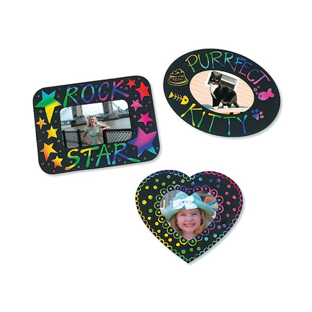 Magic Color Scratch Picture Frame Magnets - 12 Project Pack