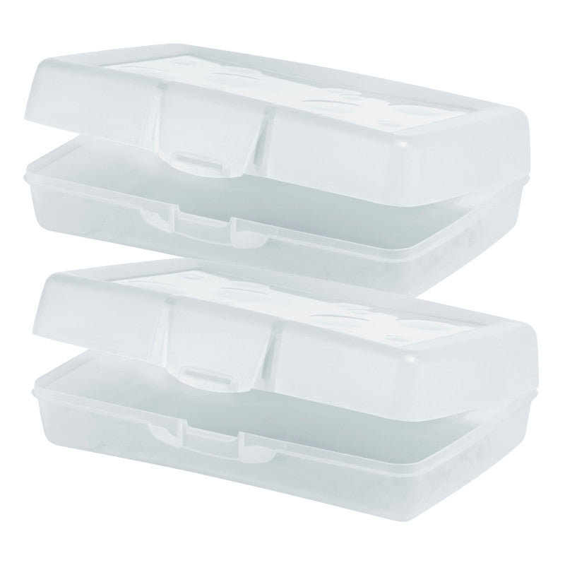 Large Pencil Box, Clear, Pack of 2
