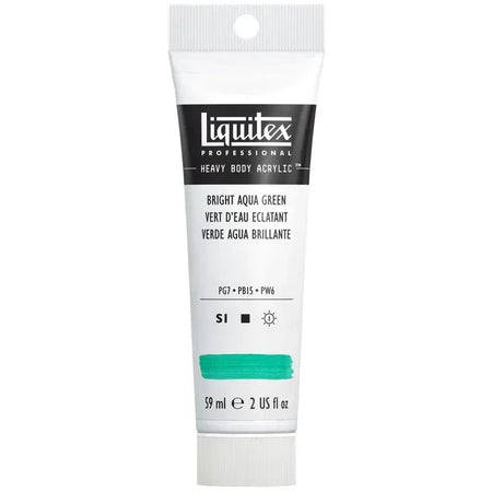 Professional Heavy Body Acrylic Paint, 59 mL Tube, Bright Aqua Green