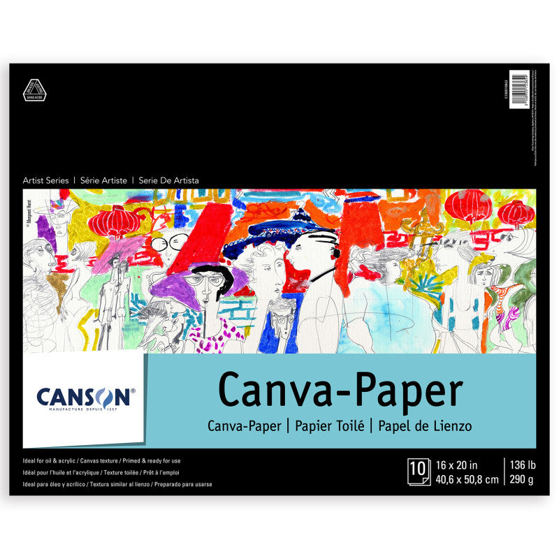 Artist Series Canva Canvas Pad, Foldover Binding, 10 Sheet, 16x20 inch, 1 Count