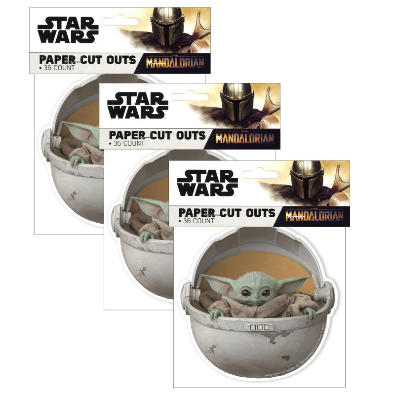 Star Wars&trade; The Mandalorian Paper Cut Outs, 36 Per Pack, 3 Packs