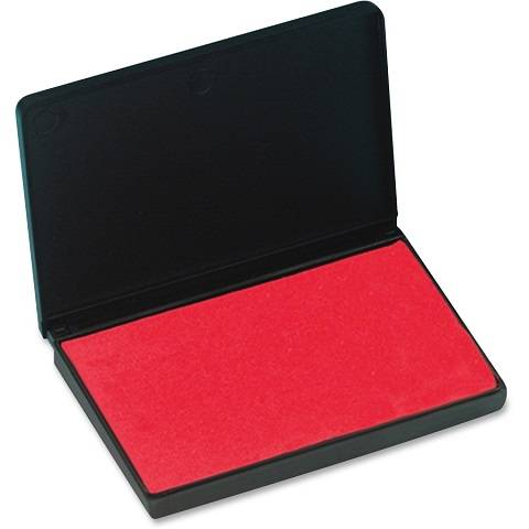 Large Rubber Foam Stamp Pad Red 3 1⁄4" x 6 1⁄4"