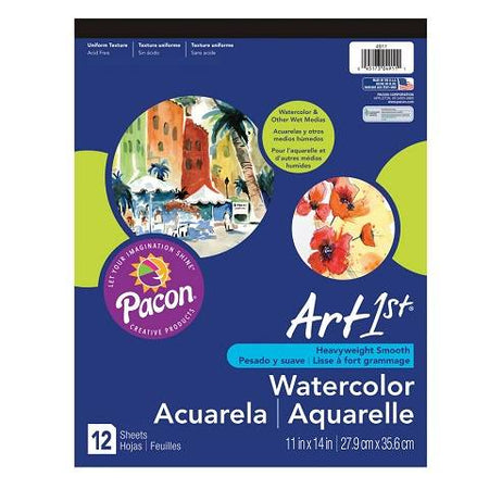 PACON, ART1ST WATERCOLOR PAD 11" X 14" WHITE 12 SHEETS, 4911