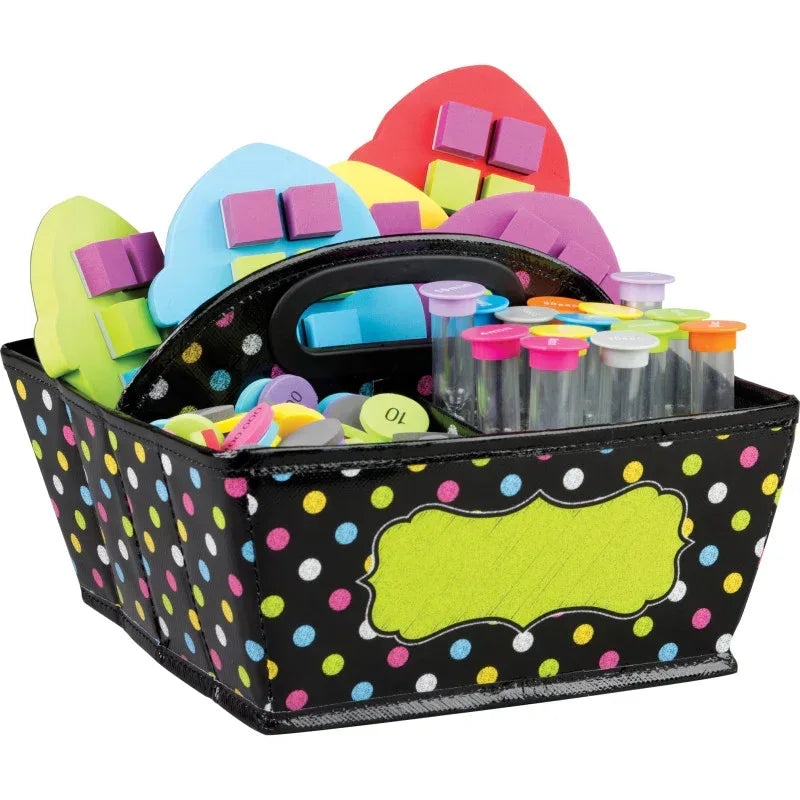 Chalkboard Brights Storage Caddy, 9" x 9" x 6"