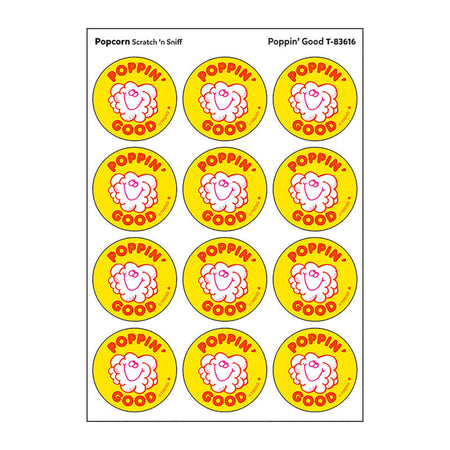 Poppin' Good/Popcorn Scented Stickers, Pack of 24