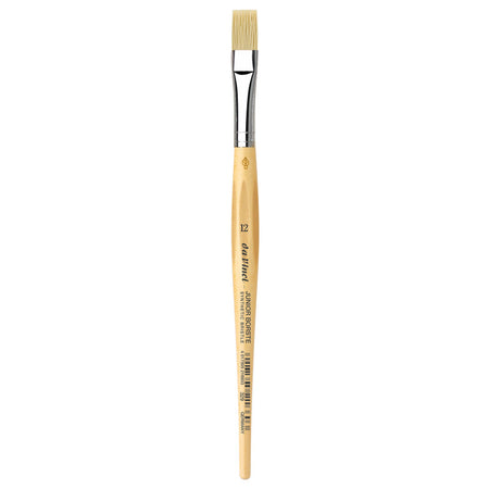 JUNIOR BORSTE Synthetic Student Brush, Synthetic, Tempera, Flat, Series 329, Size 12