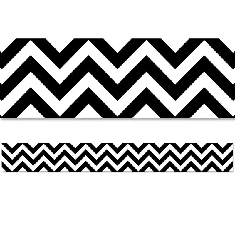 Black Chevron EZ Border, 48 Feet