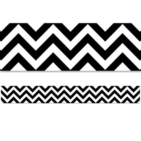 Black Chevron EZ Border, 48 Feet